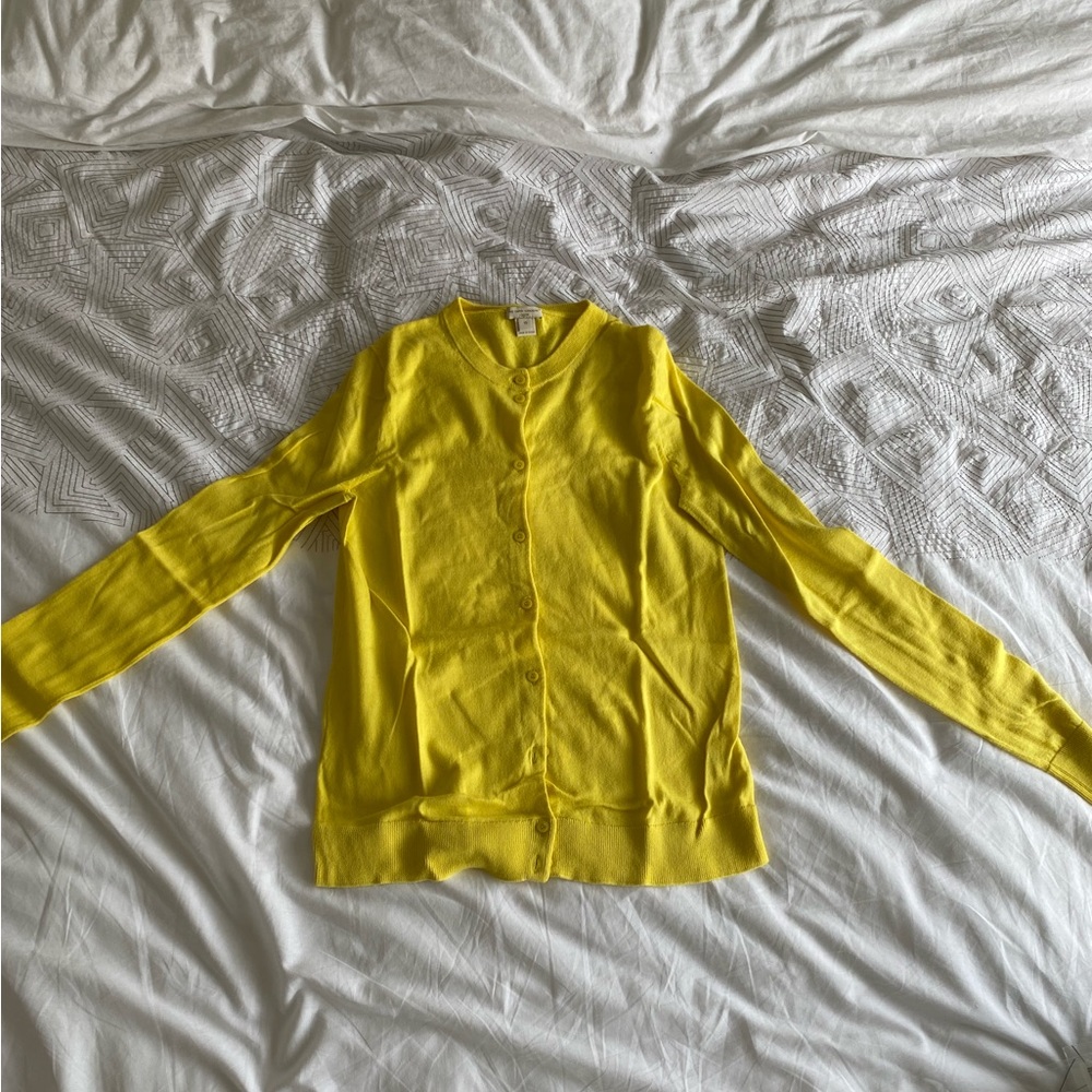 J.Crew - The Clare Cardigan - Yellow - Size XS
